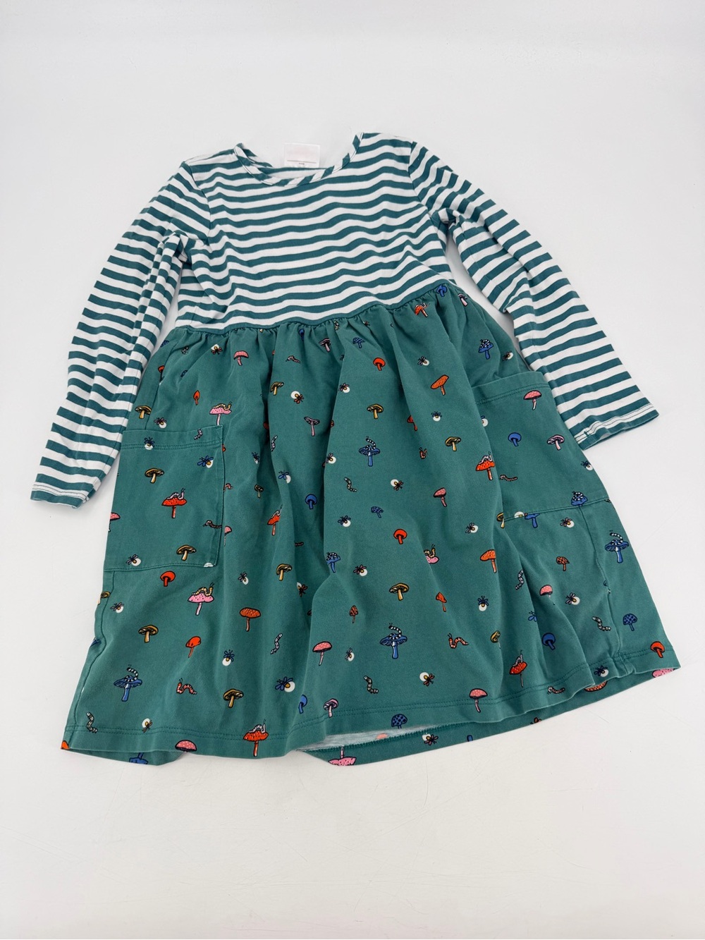 Hanna Andersson Girls Mushroom Longsleeve Dress 130 8